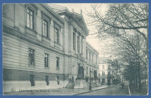 Charleroi Justizpalast, gelaufen 1915 als Feldpost (AK4602)