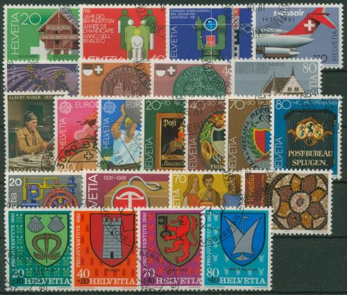 Schweiz Jahrgang 1981 komplett gestempelt (G14693)