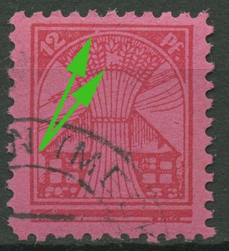 SBZ Mecklenburg-Vorpommern Freimarke mit Plattenfehler 19 x II PF IX gestempelt