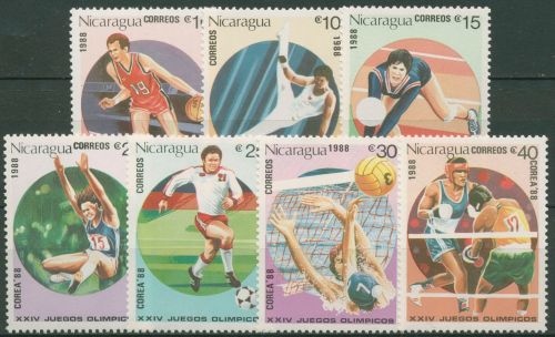 Nicaragua 1988 Olympia Sommerspiele Seoul 2853/59 postfrisch