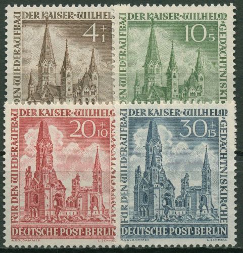 Berlin 1953 Kaiser-Wilhelm-Gedächtniskirche 106/09 postfrisch