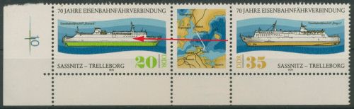 DDR 1979 Fähre Sassnitz-Trelleborg mit Plattenfehler 2429 I postfrisch (R7966)