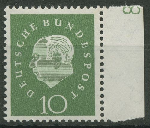 Bund 1959 Heuss Medaillon mit Druckerzeichen 303 DZ 8 postfrisch