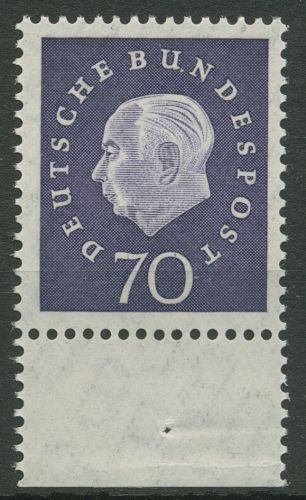 Bund 1959 Heuss Medaillon Bogenmarken Unterrand 306 UR postfrisch