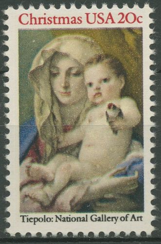 USA 1982 Weihnachten Gemälde Madonna mit Kind 1606 postfrisch