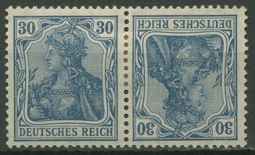 Deutsches Reich Zusammendrucke 1921 Germania K 2 mit Falz