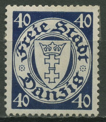 Danzig 1938 Freimarke Staatswappen mit WZ 5, 295 x mit Falz