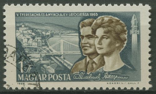 Ungarn 1965 Kosmonauten Tereschkowa, Nikolajev 2123 A gestempelt