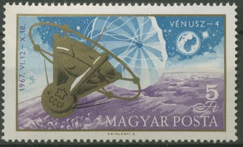 Ungarn 1967 Raumfahrt Landung auf der Venus 2368 A postfrisch