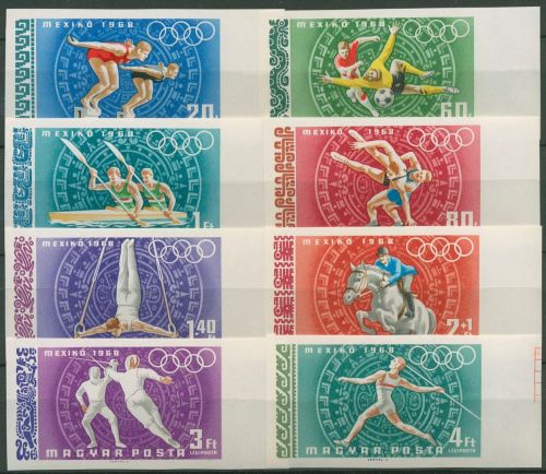 Ungarn 1968 Olympische Sommerspiele Mexiko 2434/41 B postfrisch geschnitten