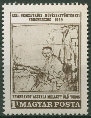 Ungarn 1969 Kongress für Kunstgeschichte Rembrandt Zeichnung 2536 A postfrisch