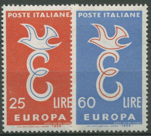Italien 1958 Europa CEPT Stilisierte Taube 1016/17 postfrisch