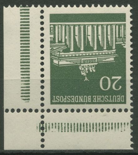 Bund 1966 Brandenburger Tor Ecke aus MHB, 507 ER 13.3 postfrisch