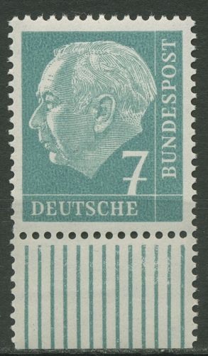 Bund 1954 Th. Heuss I Walze Unterrand 181 x Wv W UR postfrisch