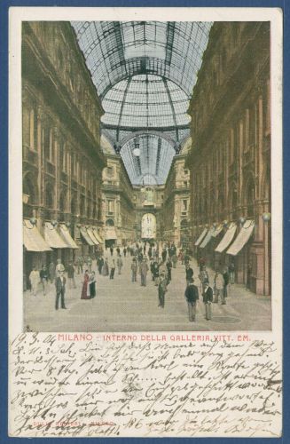 Mailand Galleria Vittorio Emanuele, gelaufen 1904 (AK4606)