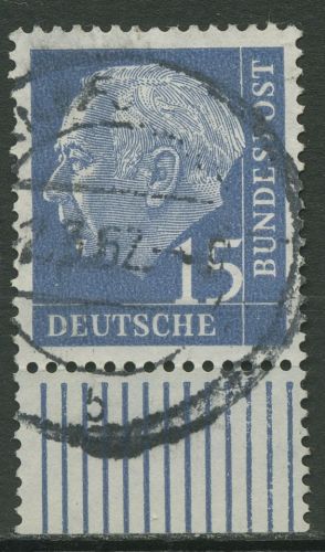 Bund 1954 Th. Heuss I Bogenmarken Walze Unterrand 184 x W UR gestempelt