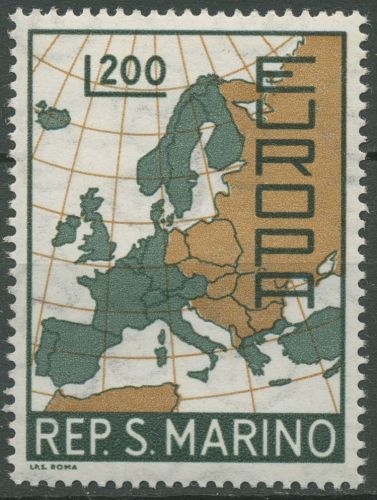 San Marino 1967 Europa CEPT Landkarte 890 postfrisch