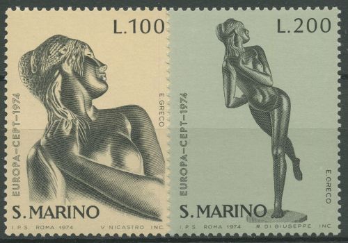 San Marino 1974 Europa CEPT Skulpturen 1067/68 postfrisch