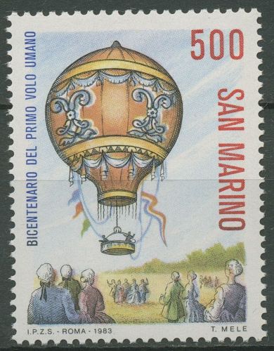 San Marino 1983 Luftfahrt Montgolfiere 1284 postfrisch