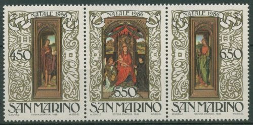 San Marino 1986 Weihnachten Triptychon 1351/53 ZD postfrisch