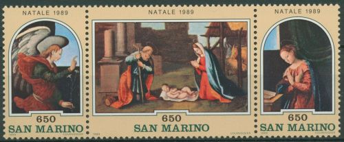 San Marino 1989 Weihnachten Polyptychon 1427/29 ZD postfrisch