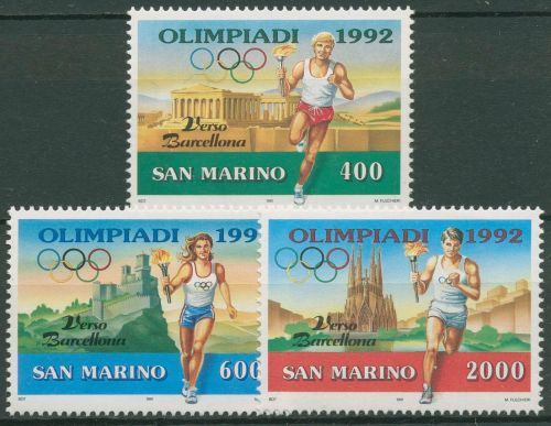 San Marino 1991 Olympische Sommerspiele´92 Barcelona 1474/76 postfrisch