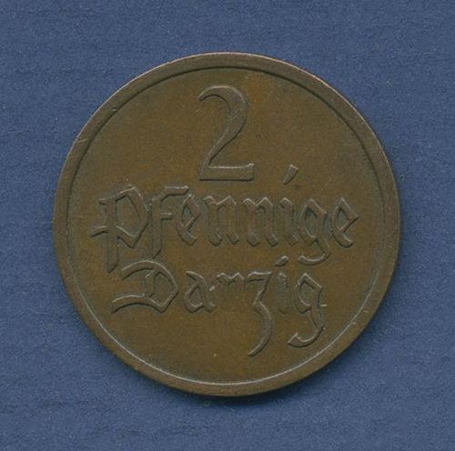 Danzig Freie Stadt, 2 Pfennig 1937 Wappenbild, J D 3 ss + (m6050)