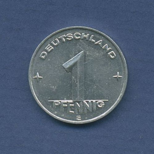 DDR 1 Pfennig 1953 E, Kursmünze, J 1505 vz (m6054)