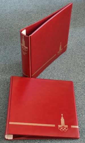BOREK 2 Binder mit 6-Loch Mechanik: Olympiade 1980 Band 1+2 rot gebraucht (Z319)