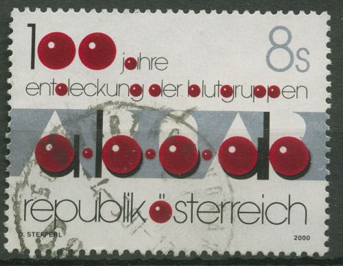 Österreich 2000 Die Blutgruppen Karl Landsteiner 2322 gestempelt