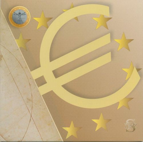 Italien KMS 2003 Leonardo da Vinci 1 Cent - 2 Euro im Originalfolder, st (m5278)