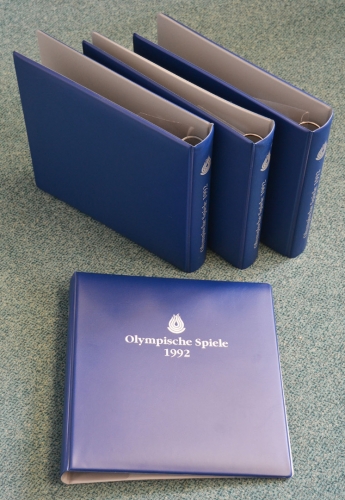 BOREK Ringbinder: Olympische Spiele 1992 blau gebraucht (Z339)