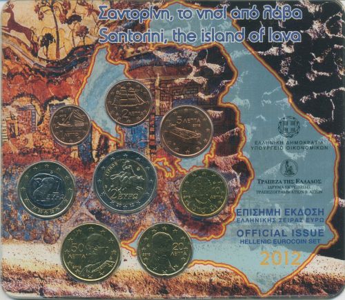 Griechenland KMS 2012, 1 Cent - 2 Euro im Blister, st (m5403)