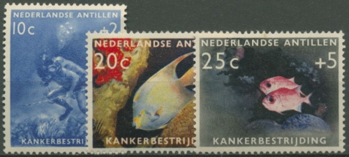 Niederländische Antillen 1960 Krebs-Bekämpfung Fische 110/12 postfrisch