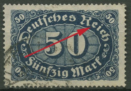 Deutsches Reich 1922/23 Ziffern mit Plattenfehler 246 a I gestempelt geprüft