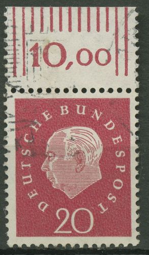 Bund 1959 Heuss Medaillon Bogenmarken Oberrand 304 W OR gestempelt