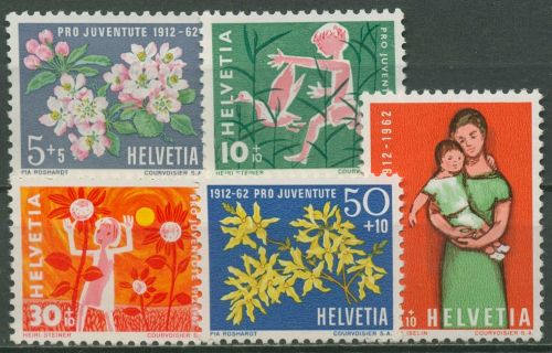 Schweiz 1962 Pro Juventute Mutter mit Kind Kinder Pflanzen 758/62 postfrisch