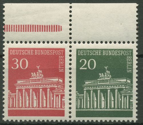 Berlin Zusammendrucke 1966 Brandenburger Tor W 42 OR dgz. postfrisch