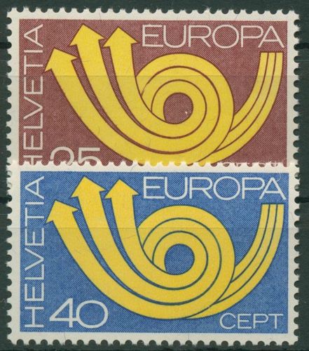 Schweiz 1973 Europa CEPT Posthorn 994/95 postfrisch
