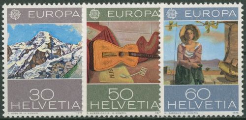 Schweiz 1975 Europa CEPT Gemälde 1050/52 postfrisch