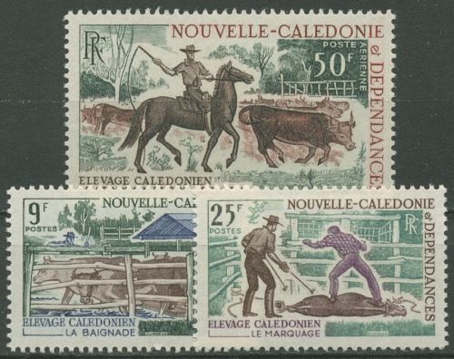 Neukaledonien 1969 Rinderzucht Pferde Brandzeichen 466/68 postfrisch
