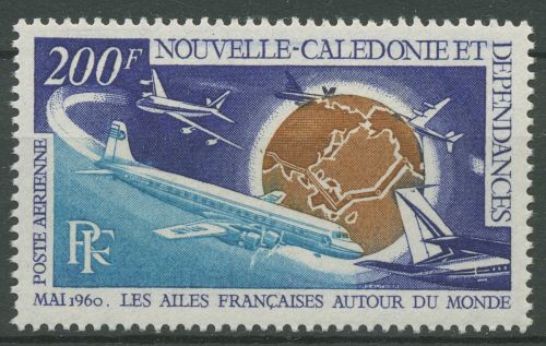 Neukaledonien 1970 10 Jahre Franz. Flugdienst Rund um die Welt 484 postfrisch