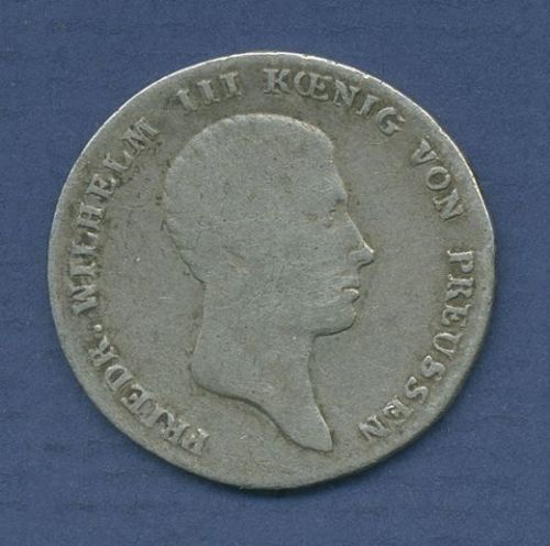 Preußen 1/6 Taler 1817 D, Friedrich Wilhelm III. J 31 ss (m6123)