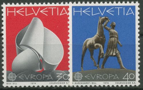 Schweiz 1974 Europa CEPT Skulpturen 1029/30 postfrisch
