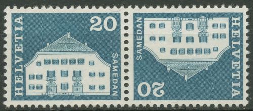 Schweiz 1968 Bauwerke Planta-Haus Samedan 881 Kehrdruck K 51 postfrisch