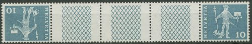 Schweiz 1960 Postmotive Postbote 697 Kehrdruck K 24 y G postfrisch (C62365)