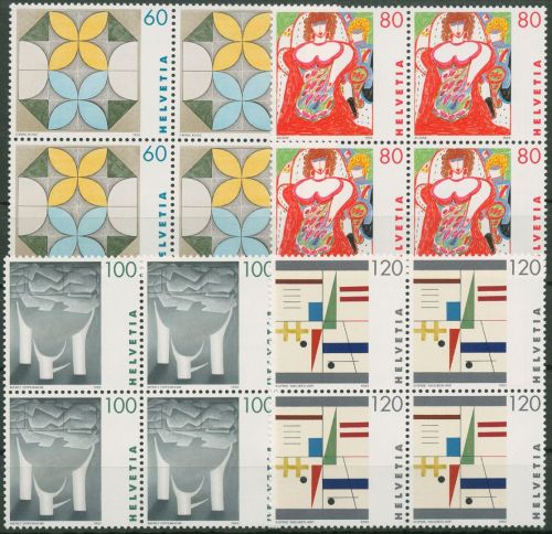 Schweiz 1993 Frauen Kunstwerke 1506/09 4er-Block postfrisch (C62368)