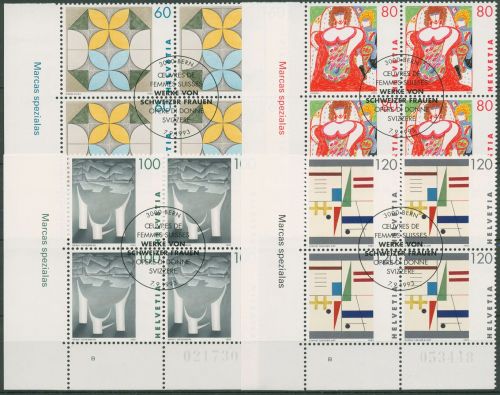 Schweiz 1993 Frauen Kunstwerke 1506/09 4er-Block gestempelt (C62369)