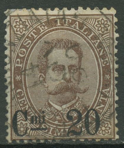 Italien 1890 König Umberto I. MiNr. 41 mit Aufdruck 56 gestempelt