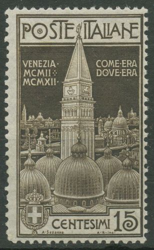 Italien 1912 Campanile der Markuskirche Venedig 106 mit Falz
